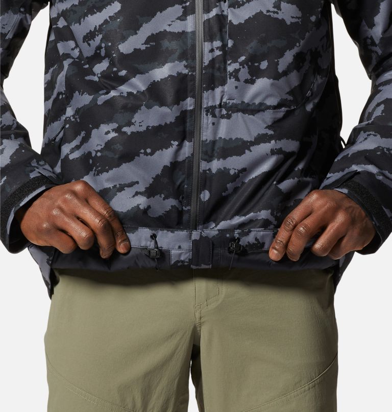 Thumbnail: Stretch Ozonic Insulated Jacket | 090 | XXL, Color: Black Paintstrokes Print, image 8