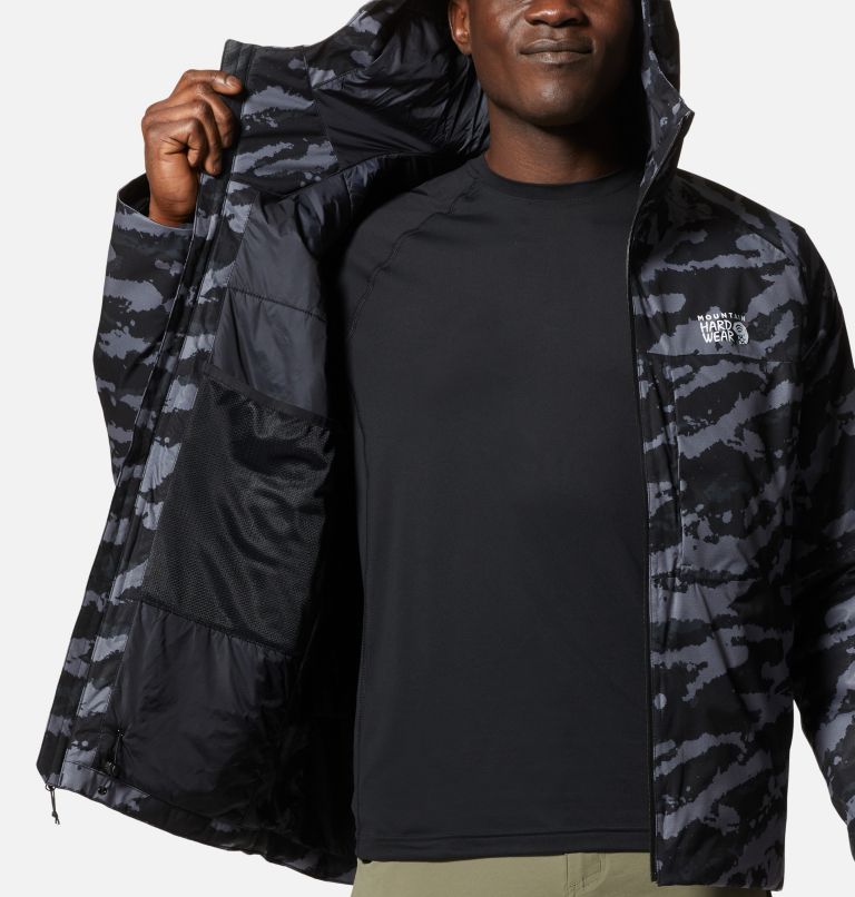 Thumbnail: Stretch Ozonic Insulated Jacket | 090 | M, Color: Black Paintstrokes Print, image 9