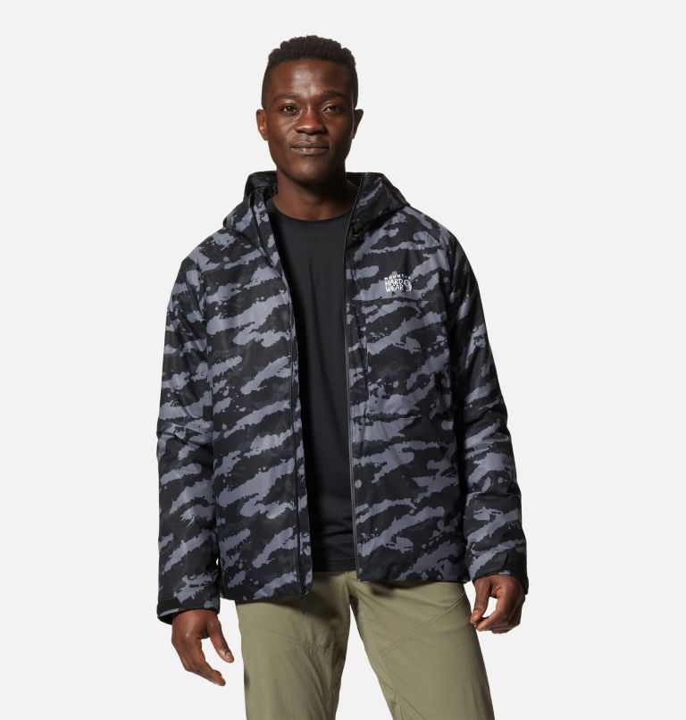 Men's Stretch Ozonic Insulated Jacket, Color: Black Paintstrokes Print, image 11