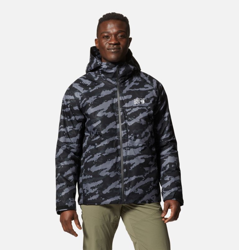Thumbnail: Men's Stretch Ozonic Insulated Jacket, Color: Black Paintstrokes Print, image 1