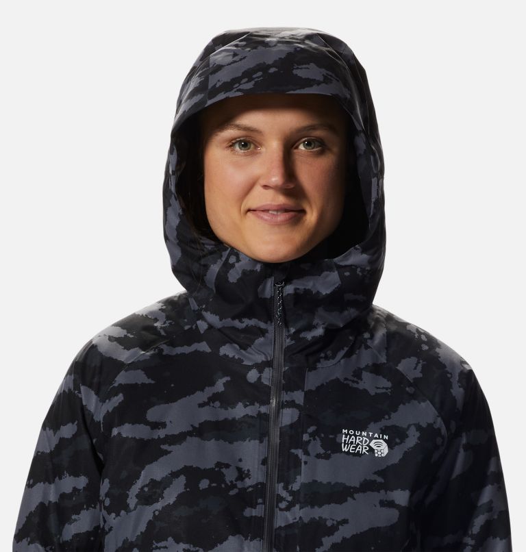 Women's Stretch Ozonic Insulated Jacket, Color: Black Paintstrokes Print, image 4