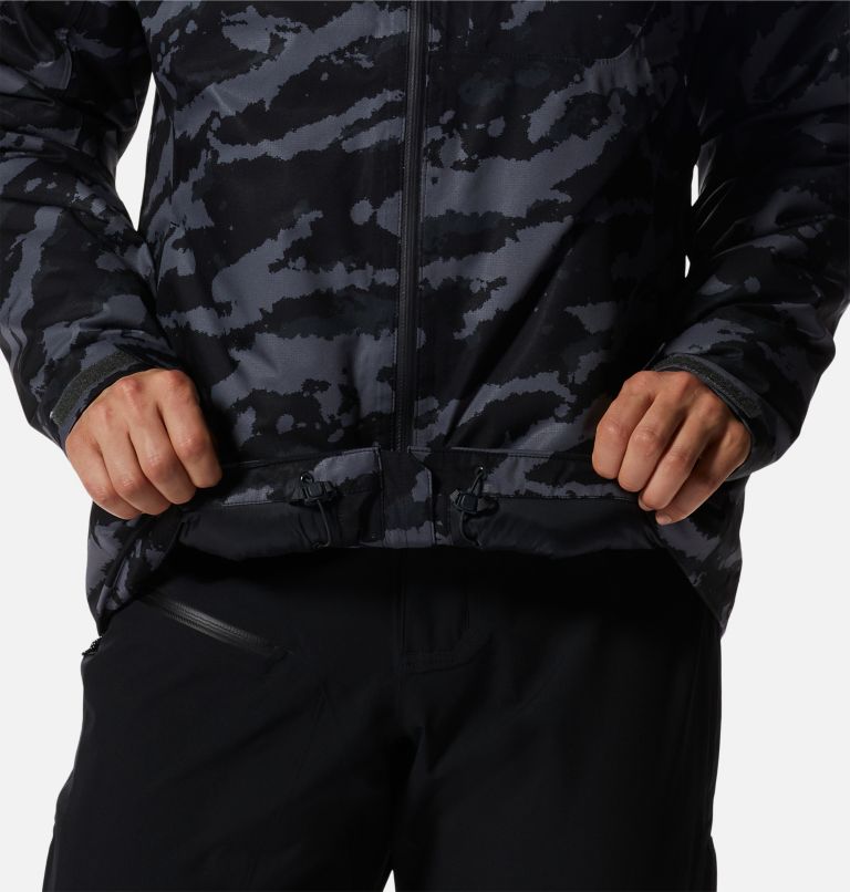 Thumbnail: Stretch Ozonic Insulated Jacket | 090 | S, Color: Black Paintstrokes Print, image 7