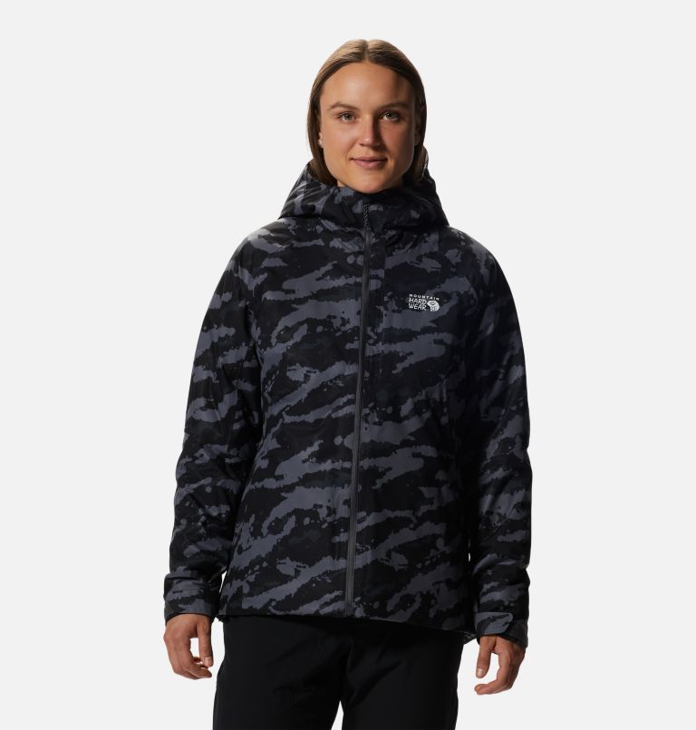 Stretch Ozonic Insulated Jacket | 090 | M, Color: Black Paintstrokes Print, image 1
