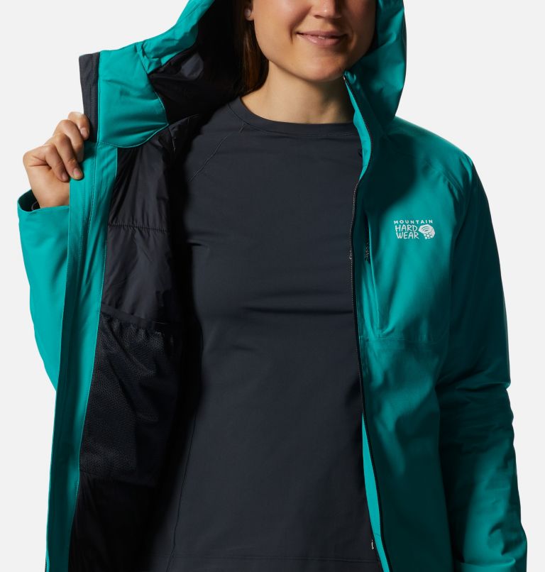 Thumbnail: Manteau isolé Stretch Ozonic Femme, Color: Synth Green, image 9