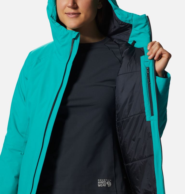 Thumbnail: Manteau isolé Stretch Ozonic Femme, Color: Synth Green, image 10
