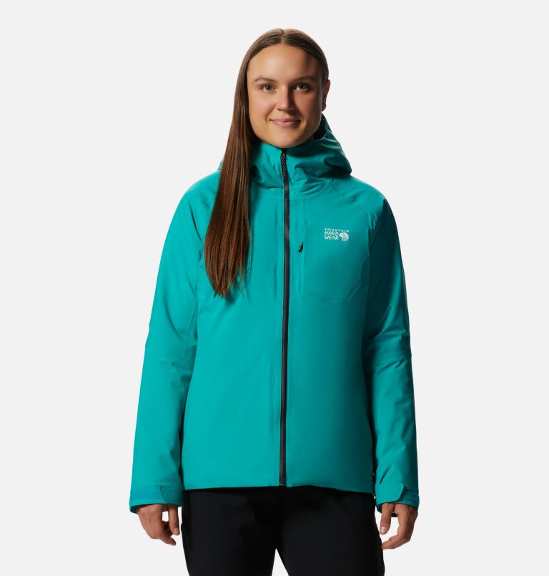 Thumbnail: Manteau isolé Stretch Ozonic Femme, Color: Synth Green, image 1