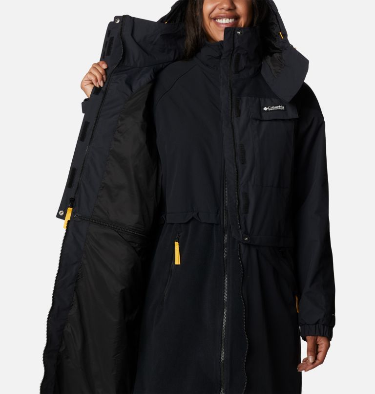 Thumbnail: Women's Ballistic Ridge 3-in-1 Waterproof Long Jacket, Color: Black, image 5