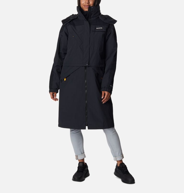 Women's Ballistic Ridge 3-in-1 Waterproof Long Jacket, Color: Black, image 1
