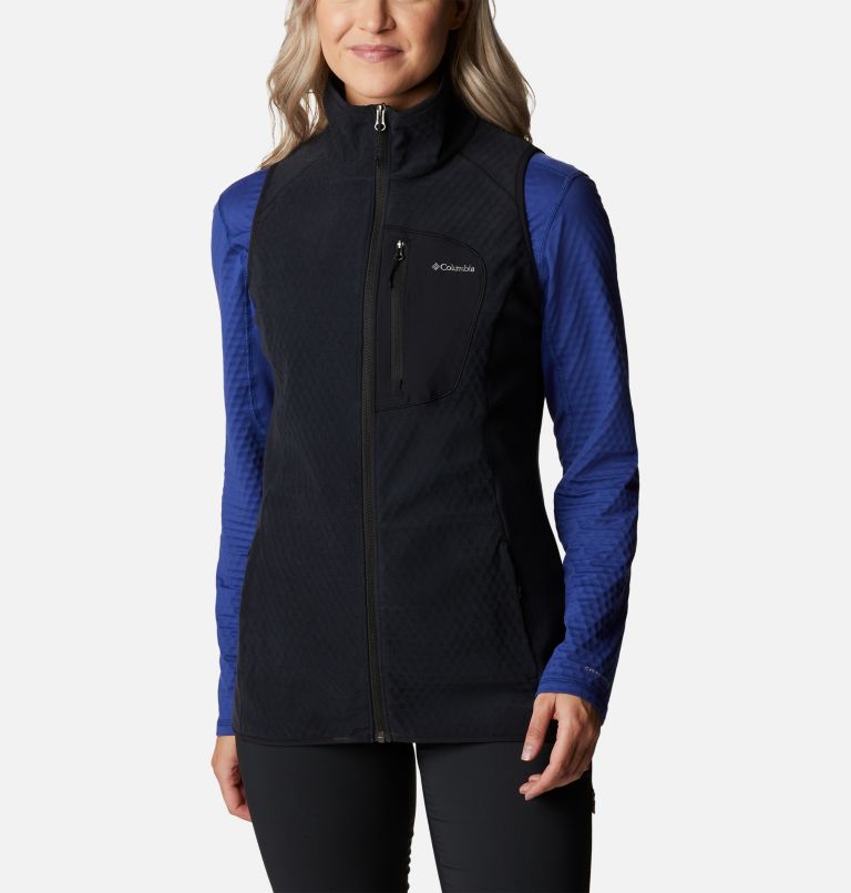 Women's Outdoor Tracks Vest, Color: Black, image 1