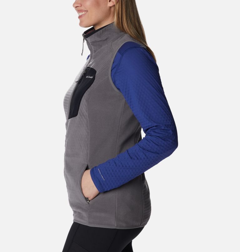 Thumbnail: Women's Outdoor Tracks Vest, Color: City Grey, Black, image 3