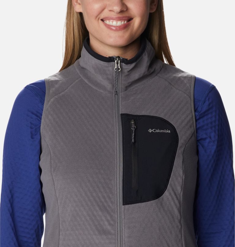 Thumbnail: Women's Outdoor Tracks Vest, Color: City Grey, Black, image 4