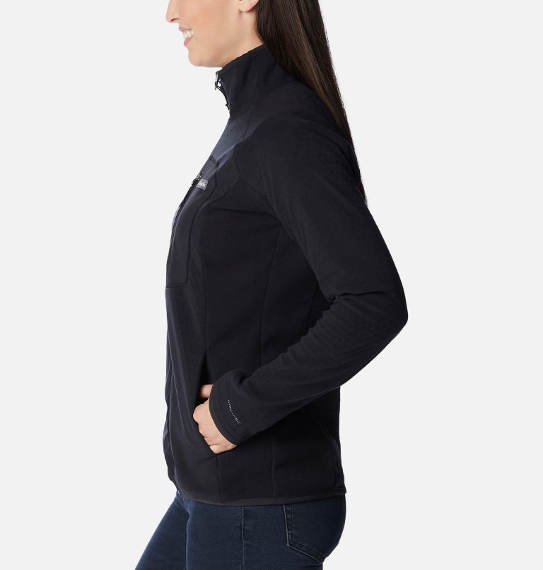 Women's Outdoor Tracks Full Zip Fleece Jacket, Color: Black, image 3