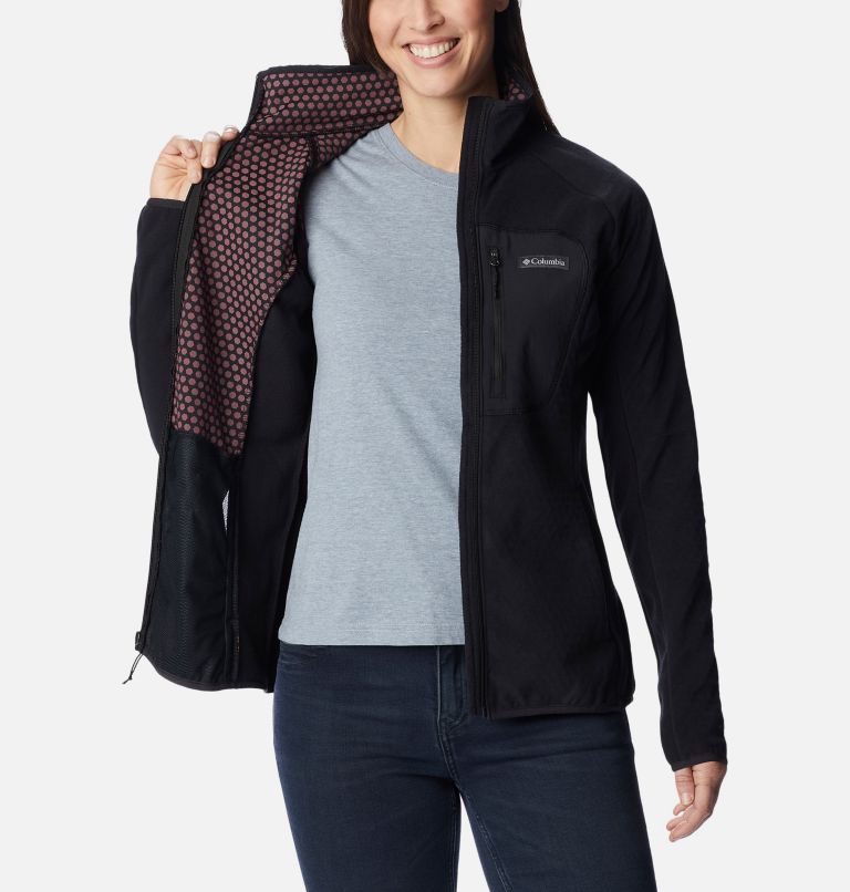 Women's Outdoor Tracks Full Zip Fleece Jacket, Color: Black, image 5