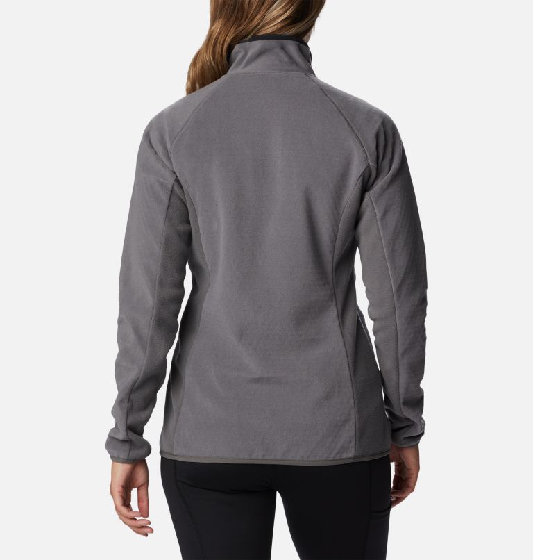 Thumbnail: Women's Outdoor Tracks Full Zip Fleece Jacket, Color: City Grey, Black, image 2