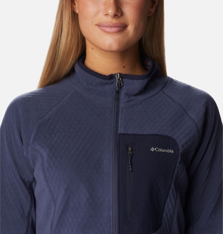 Women's Outdoor Tracks Full Zip Fleece Jacket, Color: Nocturnal, Dark Nocturnal, image 4