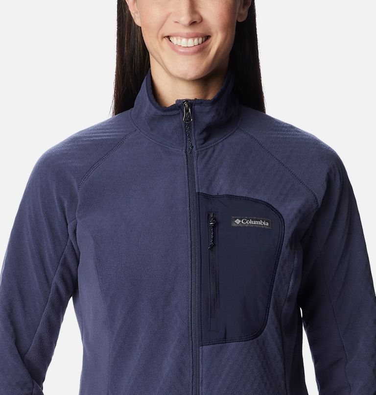 Women's Outdoor Tracks Full Zip Fleece Jacket, Color: Nocturnal, Dark Nocturnal, image 4