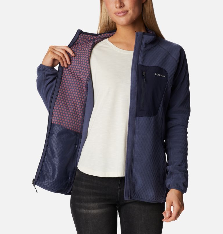 Thumbnail: Women's Outdoor Tracks Full Zip Fleece Jacket, Color: Nocturnal, Dark Nocturnal, image 5
