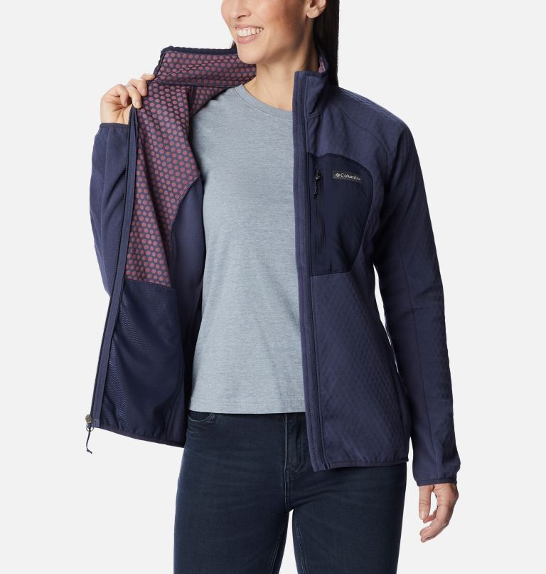 Thumbnail: Women's Outdoor Tracks Full Zip Fleece Jacket, Color: Nocturnal, Dark Nocturnal, image 5