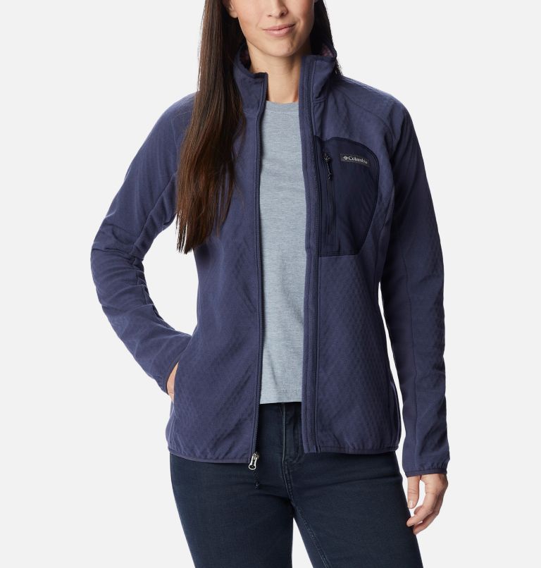 Thumbnail: Women's Outdoor Tracks Full Zip Fleece Jacket, Color: Nocturnal, Dark Nocturnal, image 7
