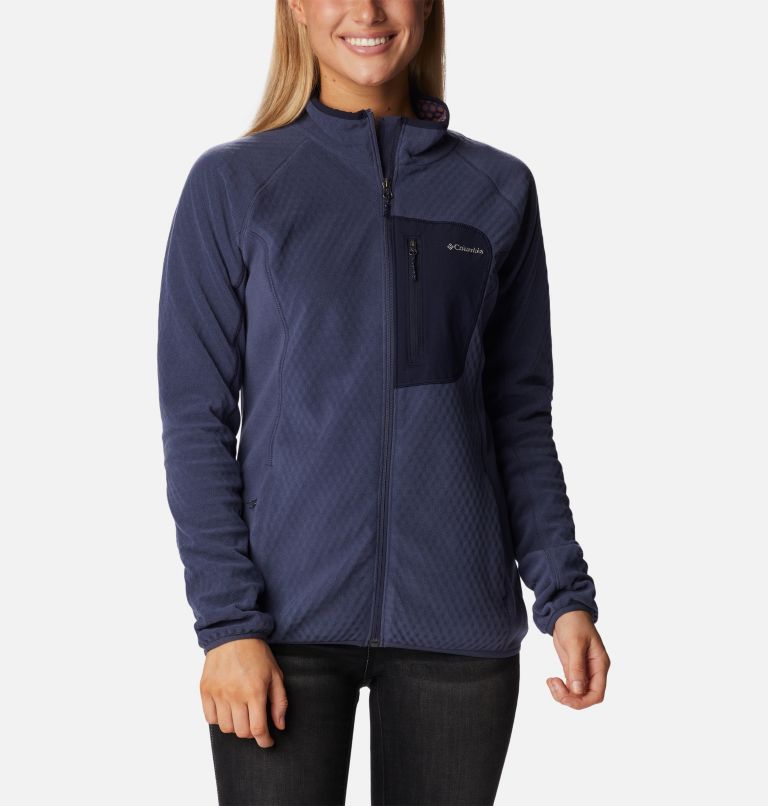 Thumbnail: Women's Outdoor Tracks Full Zip Fleece Jacket, Color: Nocturnal, Dark Nocturnal, image 1