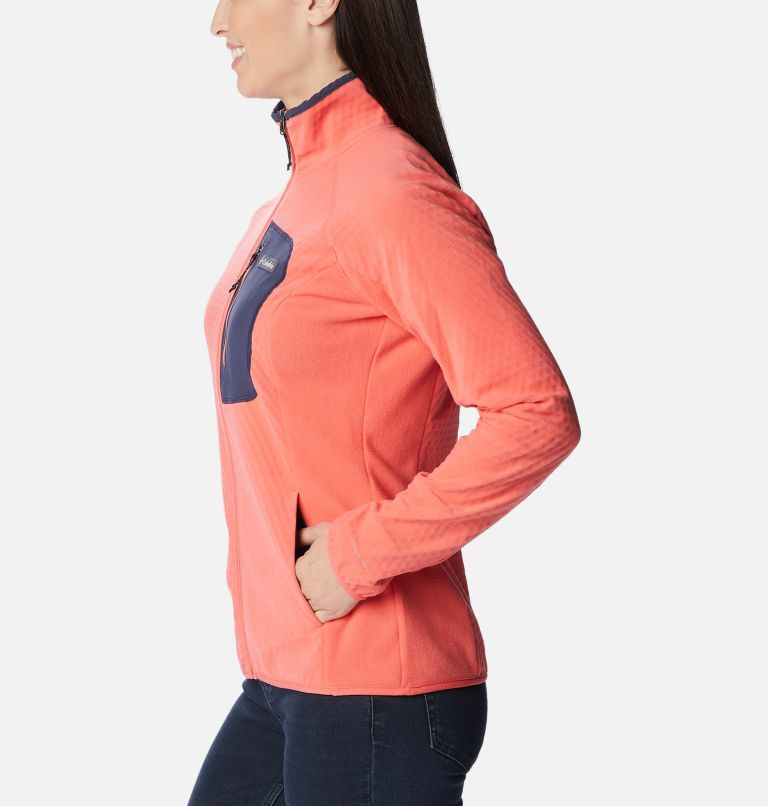 Thumbnail: W Outdoor Tracks Full Zip | 614 | S, Color: Blush Pink, Peach Blossom, image 3
