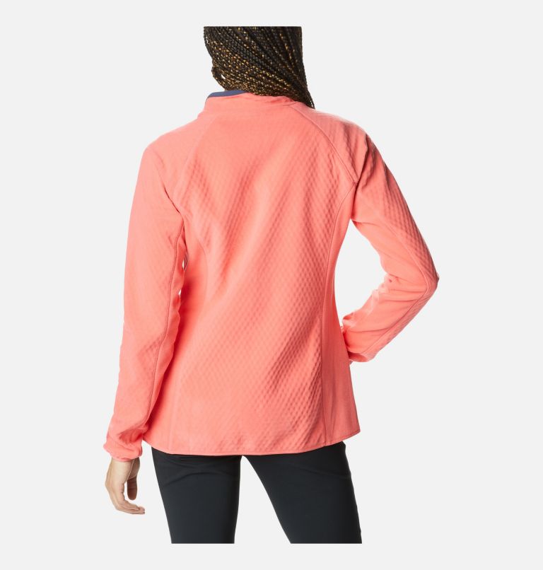 Thumbnail: Women's Outdoor Tracks Full Zip Fleece Jacket, Color: Blush Pink, Peach Blossom, image 2