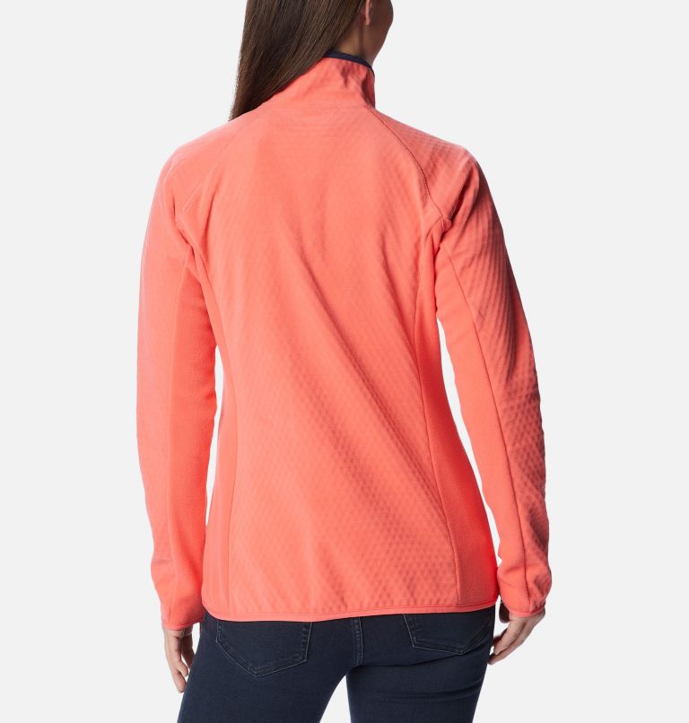 Thumbnail: W Outdoor Tracks Full Zip | 614 | L, Color: Blush Pink, Peach Blossom, image 2