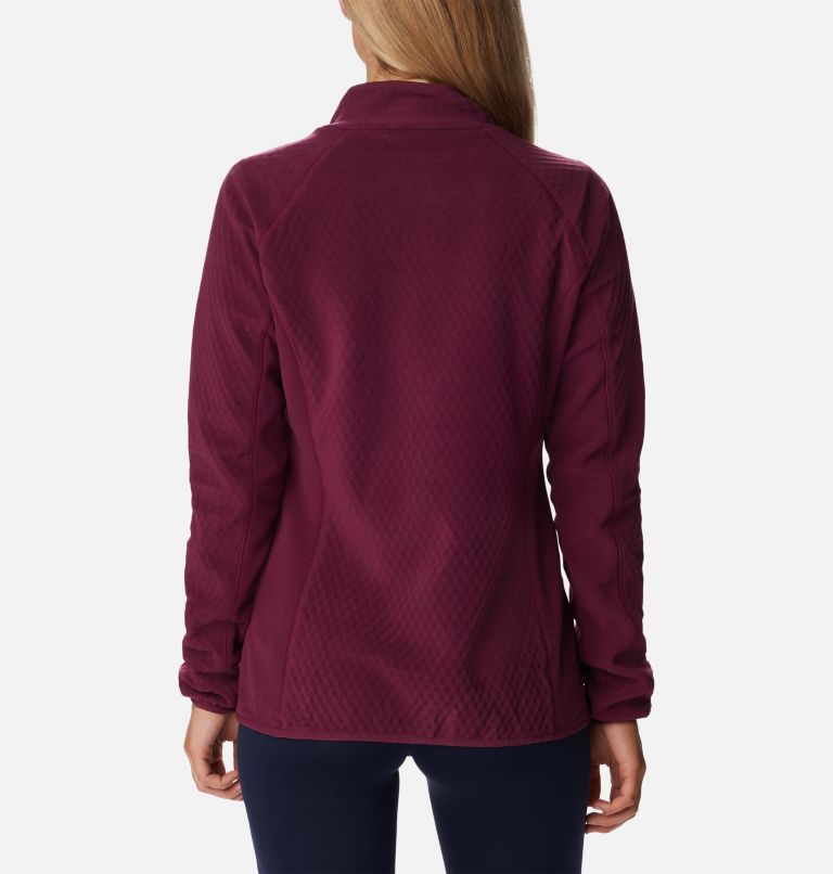 Thumbnail: Women's Outdoor Tracks Full Zip Fleece Jacket, Color: Marionberry, Aura, image 2