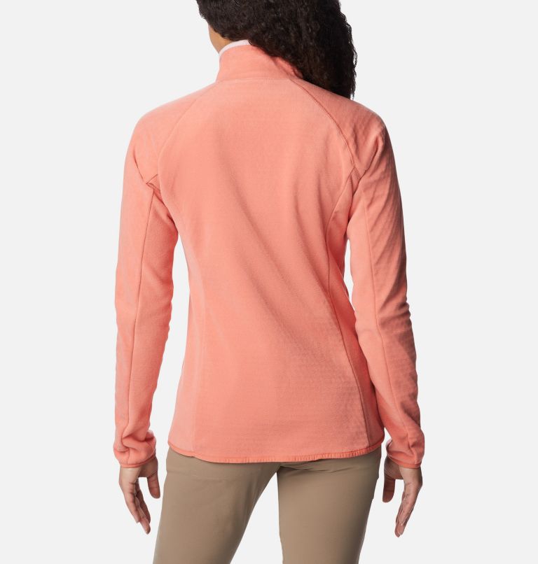 Thumbnail: Women's Outdoor Tracks Full Zip Fleece Jacket, Color: Faded Peach, Dusty Pink, image 2
