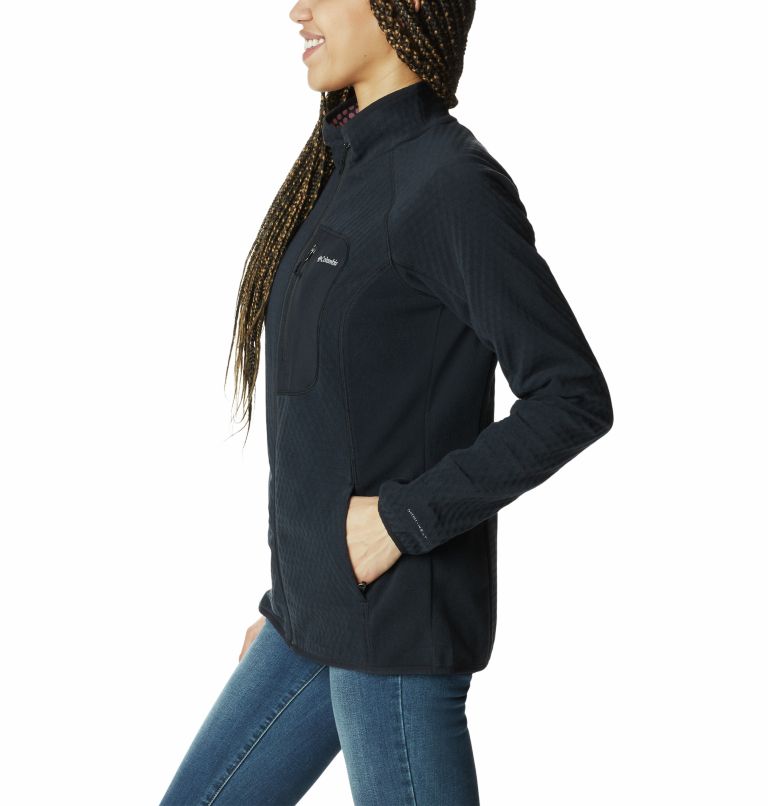 Women's W Outdoor Tracks Technical Fleece Jacket, Color: Black, image 3