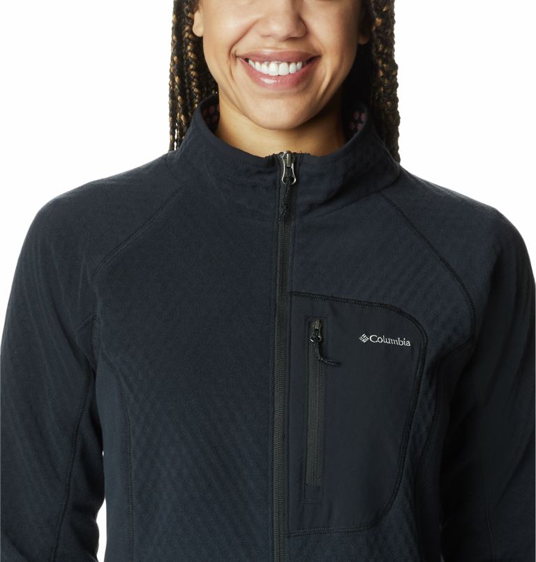 Women's W Outdoor Tracks Technical Fleece Jacket, Color: Black, image 4