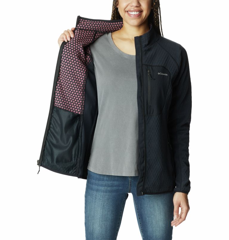 Women's W Outdoor Tracks Technical Fleece Jacket, Color: Black, image 5