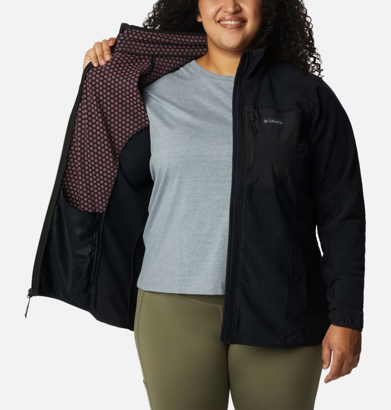 Women's Outdoor Tracks Full Zip Fleece Jacket - Plus Size, Color: Black, image 5