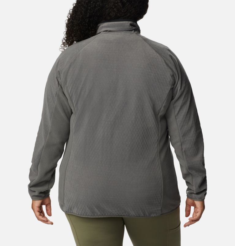 Women's Outdoor Tracks Full Zip Fleece Jacket - Plus Size, Color: City Grey, Black, image 2