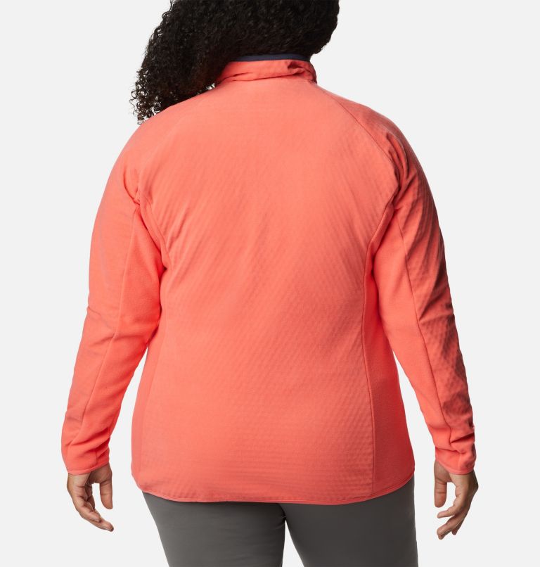 Women's Outdoor Tracks Full Zip Fleece Jacket - Plus Size, Color: Blush Pink, Peach Blossom, image 2