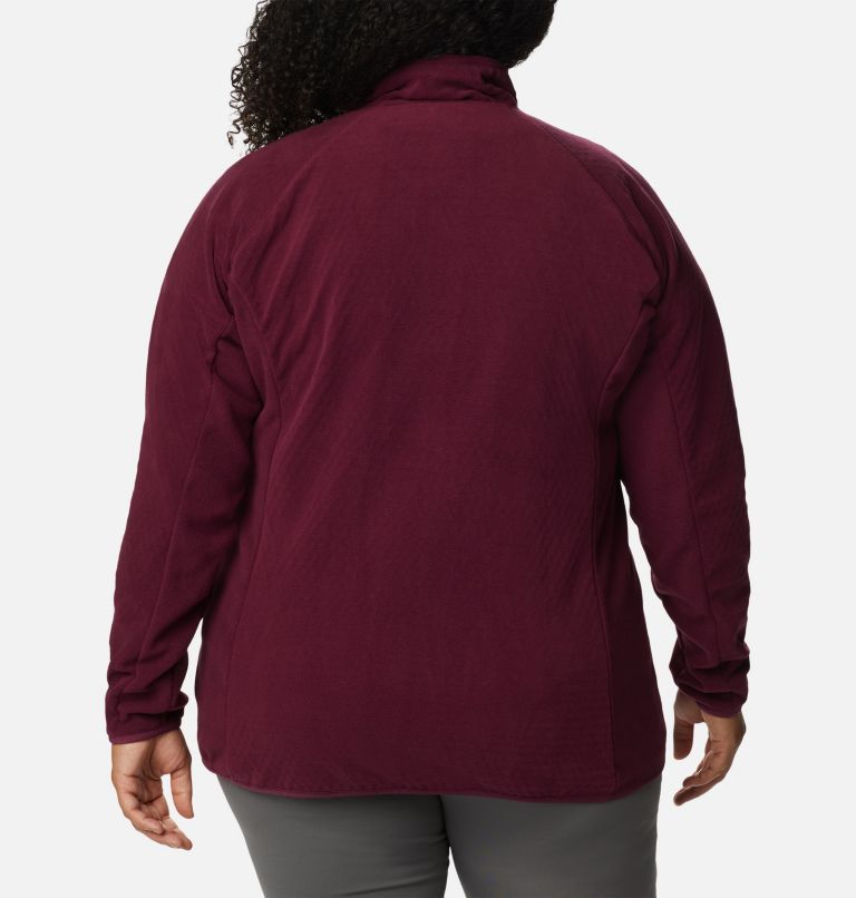 Women's Outdoor Tracks Full Zip Fleece Jacket - Plus Size, Color: Marionberry, Aura, image 2
