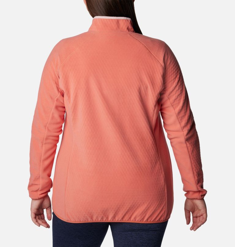 Thumbnail: Women's Outdoor Tracks Full Zip Fleece Jacket - Plus Size, Color: Faded Peach, Dusty Pink, image 2
