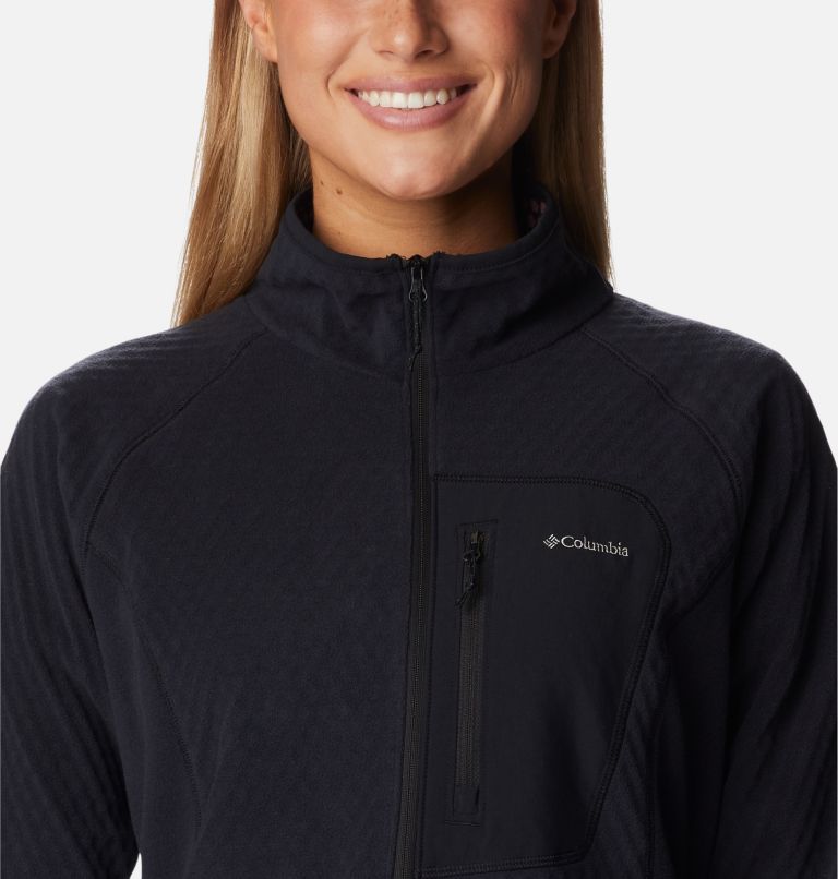 Women's Outdoor Tracks Half Zip Fleece Pullover, Color: Black, image 4