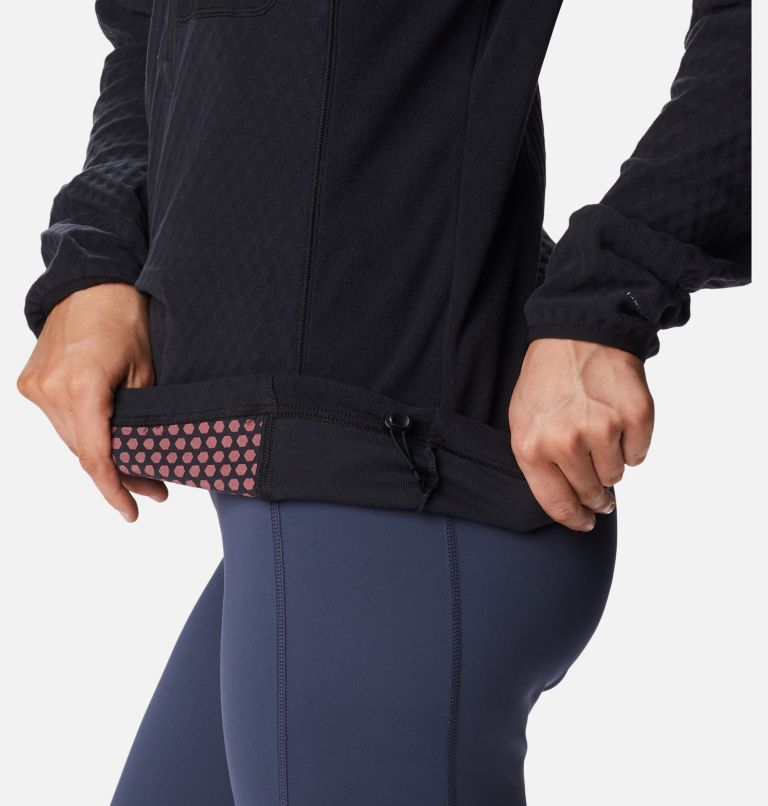 Thumbnail: Women's Outdoor Tracks Half Zip Fleece Pullover, Color: Black, image 5