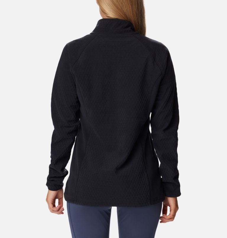 Women's Outdoor Tracks Half Zip Fleece Pullover, Color: Black, image 2