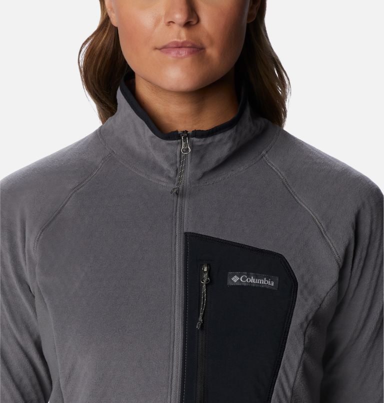 Women's Outdoor Tracks Half Zip Fleece Pullover, Color: City Grey, Black, image 4