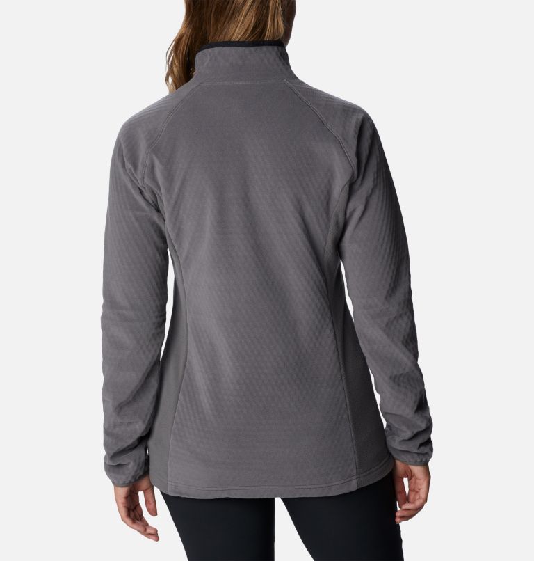 Women's Outdoor Tracks Half Zip Fleece Pullover, Color: City Grey, Black, image 2