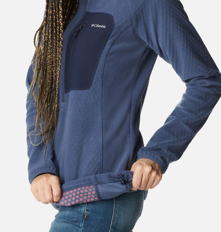 Women's Outdoor Tracks Half Zip Fleece Pullover, Color: Nocturnal, Dark Nocturnal, image 5