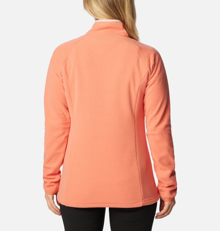 Women's Outdoor Tracks Half Zip Fleece Pullover, Color: Faded Peach, Dusty Pink, image 2