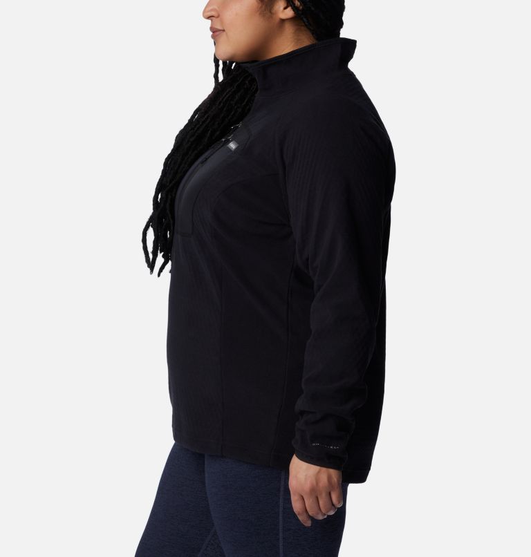 Thumbnail: Haut polaire à demi-zip Outdoor Tracks Femme – Grande taille, Color: Black, image 3