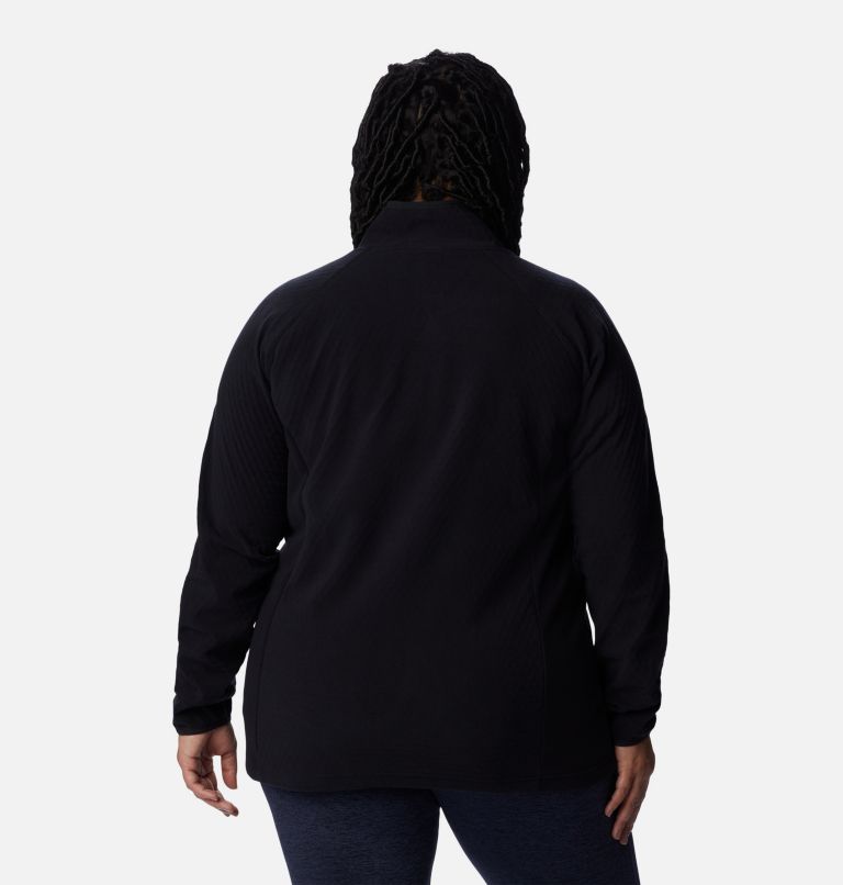Women's Outdoor Tracks Half Zip Fleece Pullover - Plus Size, Color: Black, image 2