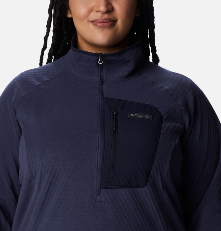 Women's Outdoor Tracks Half Zip Fleece Pullover - Plus Size, Color: Nocturnal, Dark Nocturnal, image 4