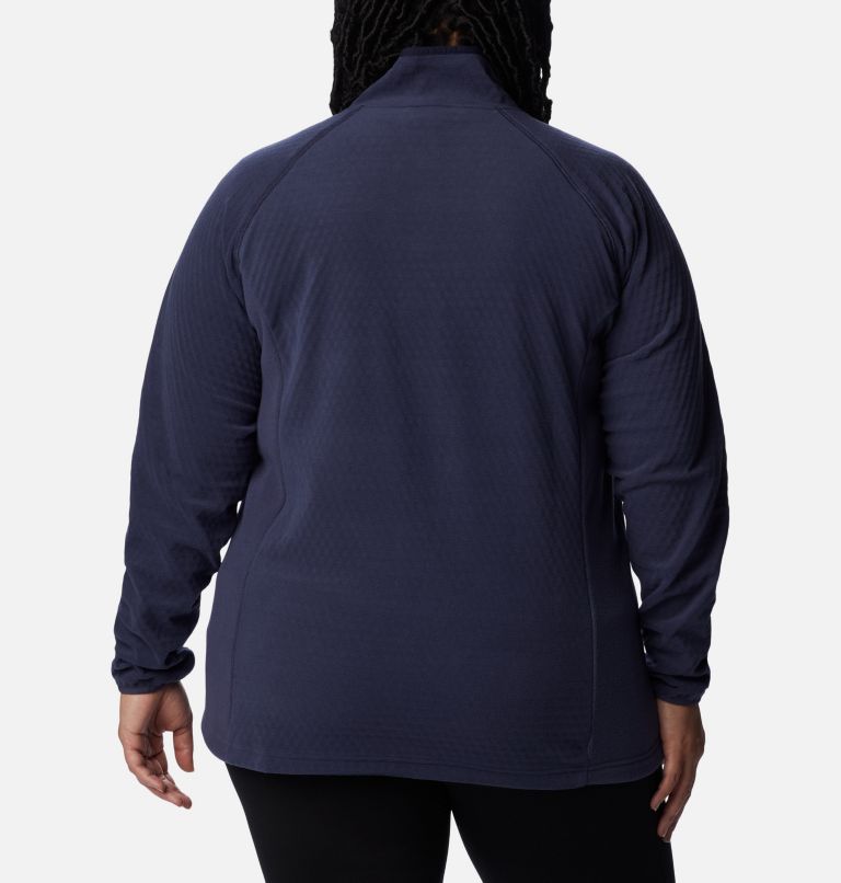 Thumbnail: Women's Outdoor Tracks Half Zip Fleece Pullover - Plus Size, Color: Nocturnal, Dark Nocturnal, image 2