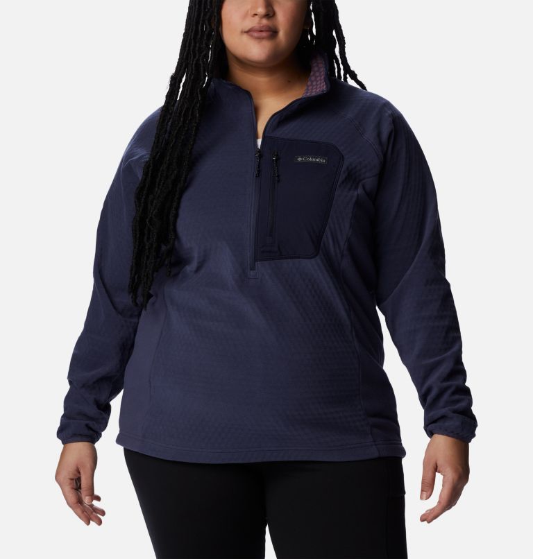 Women's Outdoor Tracks Half Zip Fleece Pullover - Plus Size, Color: Nocturnal, Dark Nocturnal, image 1