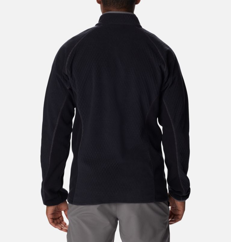 Men's Outdoor Tracks Full Zip Fleece Jacket, Color: Black, City Grey, image 2